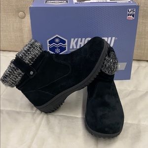 Khombu Black Fur Lined Laura Boots Size 7
